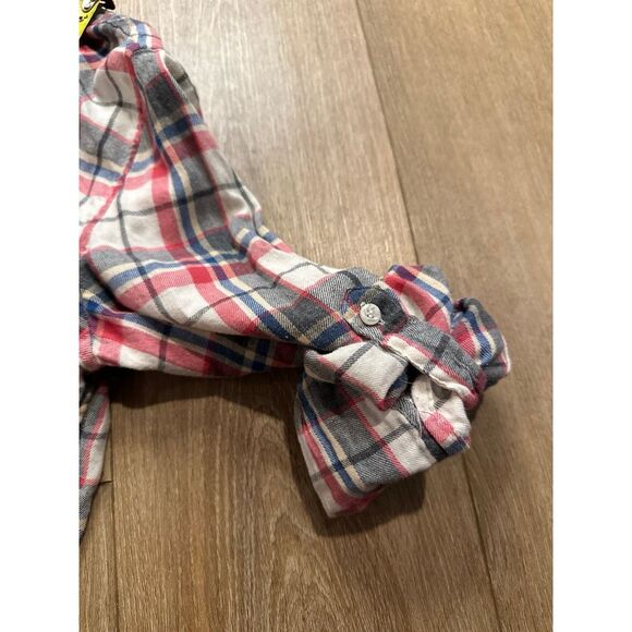 Jachs Girlfriend Flannel Shirt Roll‎ Tab Sleeve Cotton Colorful Soft XL - Picture 7 of 9
